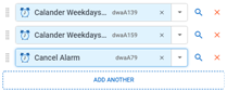 Multi-value multi-option field