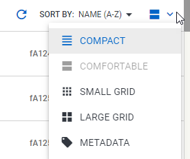 View list options